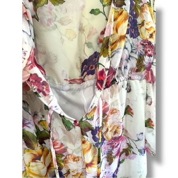 Show Me Your MuMu Floral Romper - Pink, Purple, Yellow - Picture 7 of 12